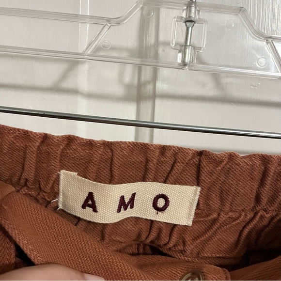 Amo Paperbag Pants Suntan Brown Rust Size 29 J - Picture 5 of 11